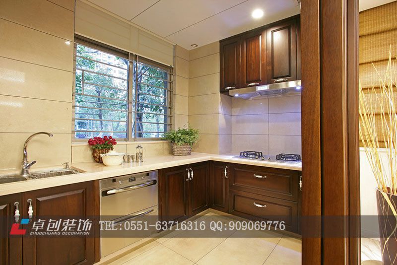 保利拉菲公館103㎡--中式風(fēng)格裝修設(shè)計(jì)餐廳效果圖，合肥裝修公司，合肥裝飾公司